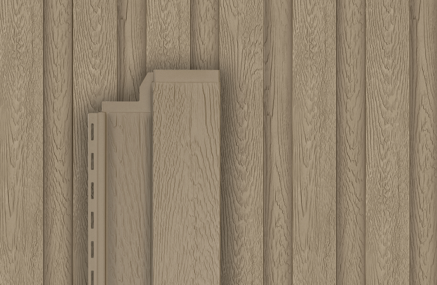 Фасадная панель Hokla S-Lock Скандинавия, древесный тауп